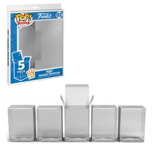 Caja protectora funko pop plegable pack 5 unidades plastico
