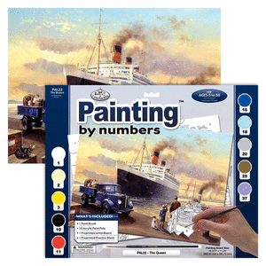 Pintar por numeros 13 piezas barco