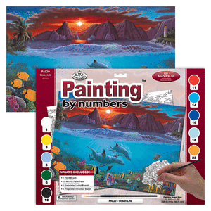 Pintar por numeros 13 piezas oceano