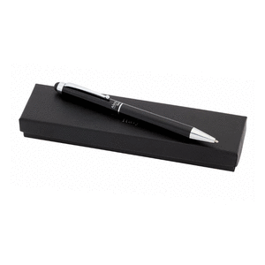 Boligrafo metalico negro con estuche