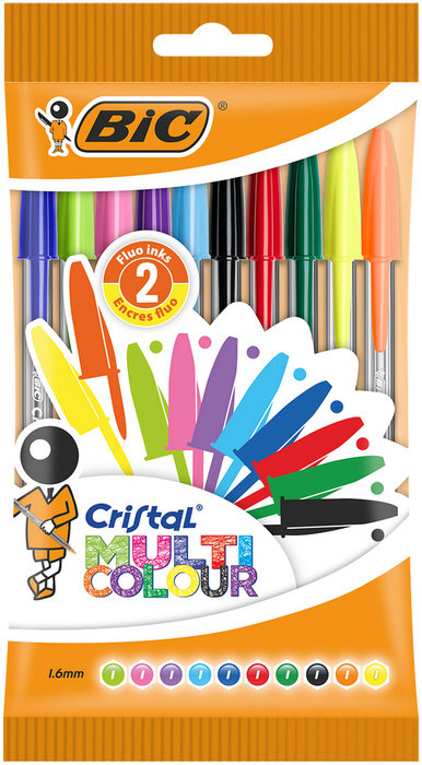 Bolígrafo Cristal Multicolor Bic 10 uds