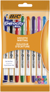 Boligrafo bic gelocity stic blister 8 colores surtidos