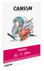 Bloc encolado a3 30h 200gr canson graduate manga liso