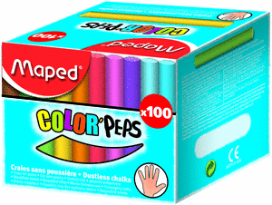 Tizas colors x100 caja