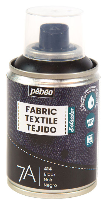 Pintura textil 7a spray 100ml - negro - Papelería Sambra