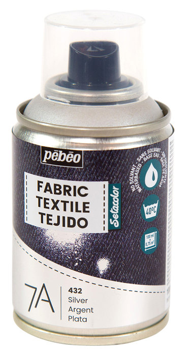 Pintura textil 7a spray 100ml - plata - Papelería Sambra