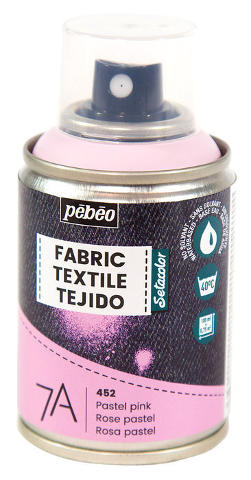 Pintura textil 7a spray 100ml - rosa pastel - Música y Deportes