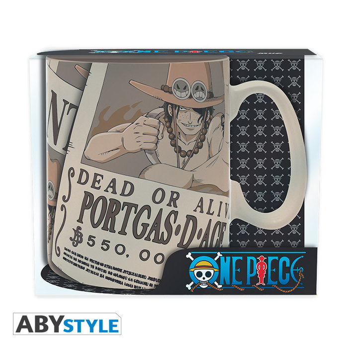 Taza f460 ml one piece wanted ace caja 2uds