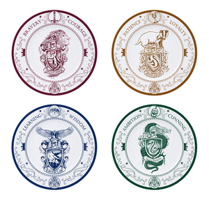 Set de 4 platos harry potter casas de hogwarts