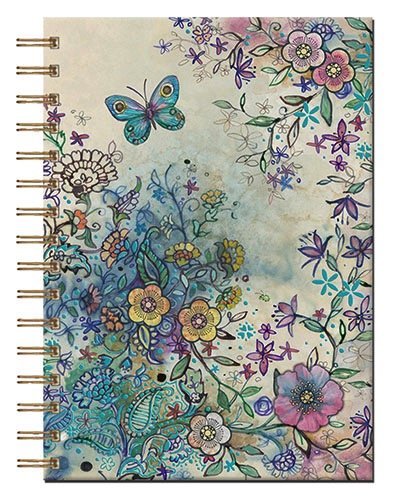 Cuaderno notas espiral a5 bug art mariposa