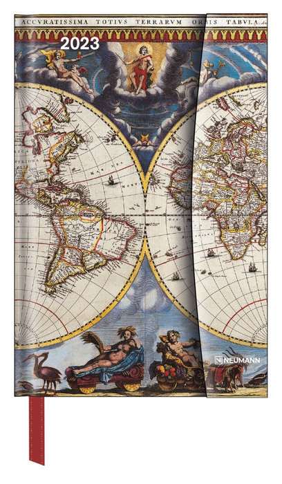 Agenda anual 2023 antique maps magneto 10x15