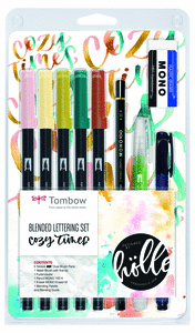 Set tombow blended lettering cozy times