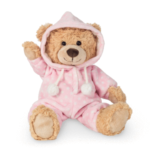 Peluche oso con pijama rosa 30 cm