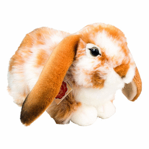 Peluche conejo lop marron y blanco 30 cm