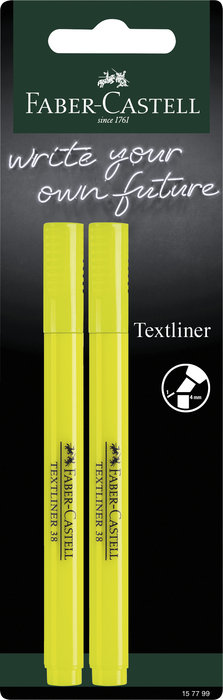 Blister 2 marcadores textliner 38 amarillos