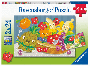 Puzzle alegria de frutas y verduras 2x24