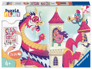 Puzzle & play 2x24 el dragon de las rosquillas