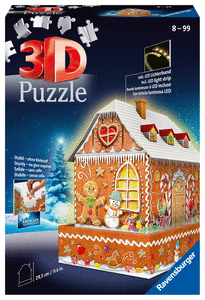 Puzzle 3d casa galleta navidad