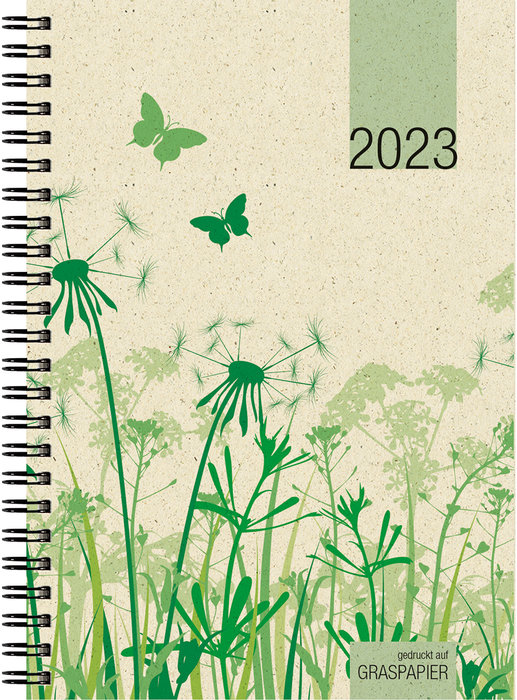 Agenda anual 2023 grass paper espiral 13.7x19.6