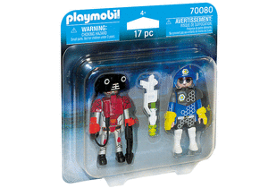 Playmobil duo pack policia del espacio y ladron
