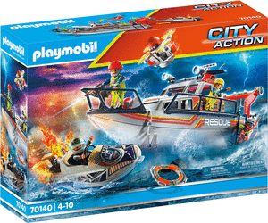 Playmobil rescate maritimo operacion anti incendios yate res