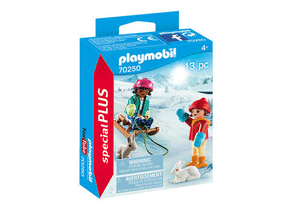 Playmobil niños con trineo