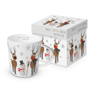 Taza cold outside  reindeer
