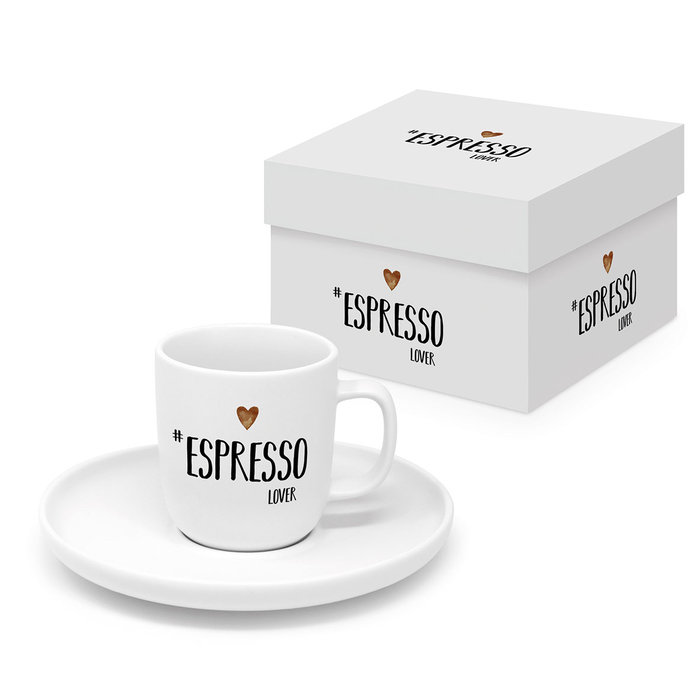 Taza cafe espresso lover white matte espresso