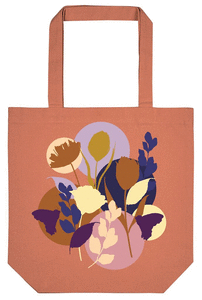 Bolsa algodon organico shopping flores