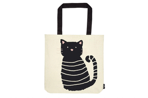 Bolsa de tela de la compra gato negro
