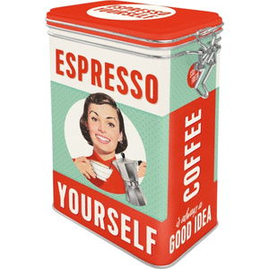Caja superior con clip 7,5x11x17,5 cm espresso yourself