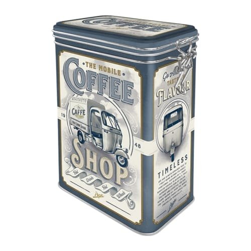 Caja superior con clip 7,5x11x17,5 cm ape-coffee shop