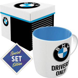 Set taza con caja nostalgic-art bmw drivers only e. limitada