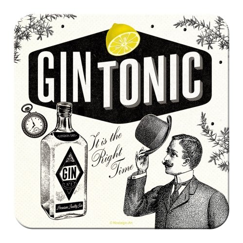 Posavasos 9x9 cm open bar gin tonic