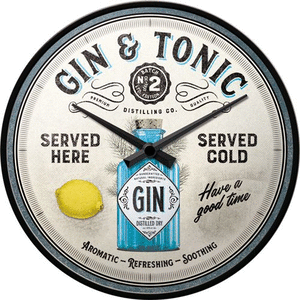 Reloj de pared 31 cms. gin & tonic served here