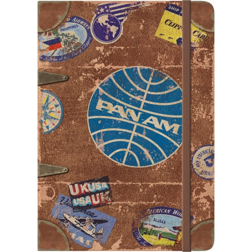 Cuaderno notebook a5 pan am - travel stickers