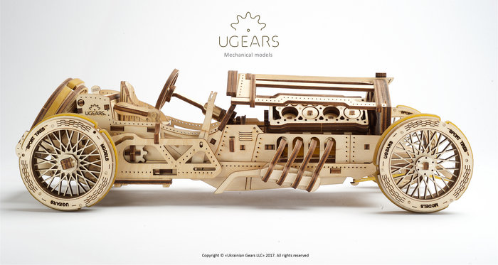 Maquetas UGEARS, modelos de madera con movimiento para montar