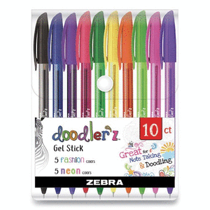 Boligrafo zebra doodler´z neon&fashion 10 colores surtidos