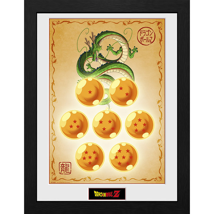 Poster enmarcado dragon ball bolas de dragon 2 unidades