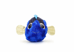 Peluche yoohoo 20cm ojos brillantes pez azul