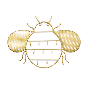 Colgador de joyas de pared abeja dorada