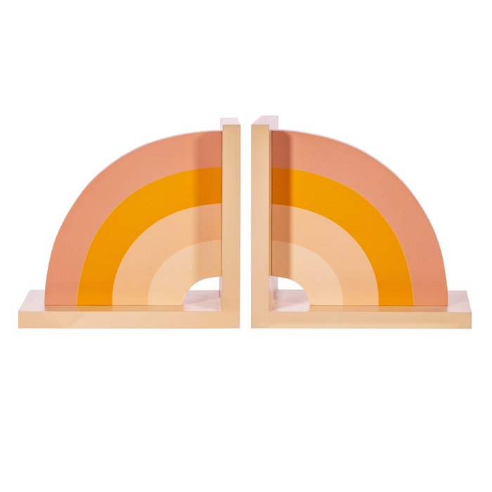 Sujetalibros 2 piezas arcoiris tonos naranjas
