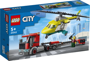 Lego transporte del helicoptero de rescate