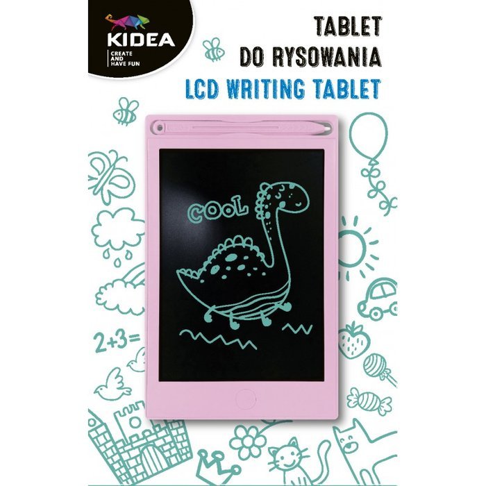 Tablet lcd rosa aprendo a dibujar