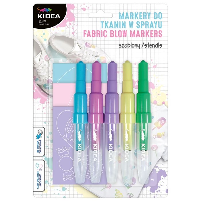 Rotuladores para tela en spray colores pastel - Librería Kolima