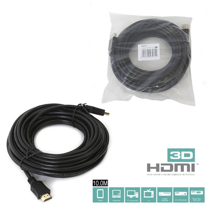 Cable hdmi 1.4 longitud 10 metros omega ochb10