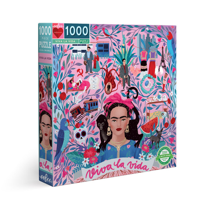 Puzle 1000 piezas viva la vida frida kahlo