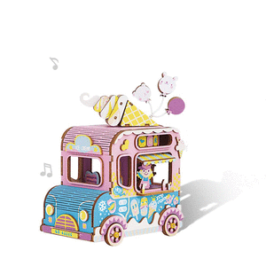 Maqueta caja de musica furgoneta de los helados