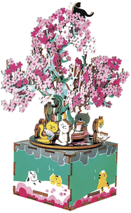 Maqueta caja de musica cerezo en flor
