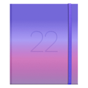 Agenda anual 2022 degradado rosa- lila a5 sv
